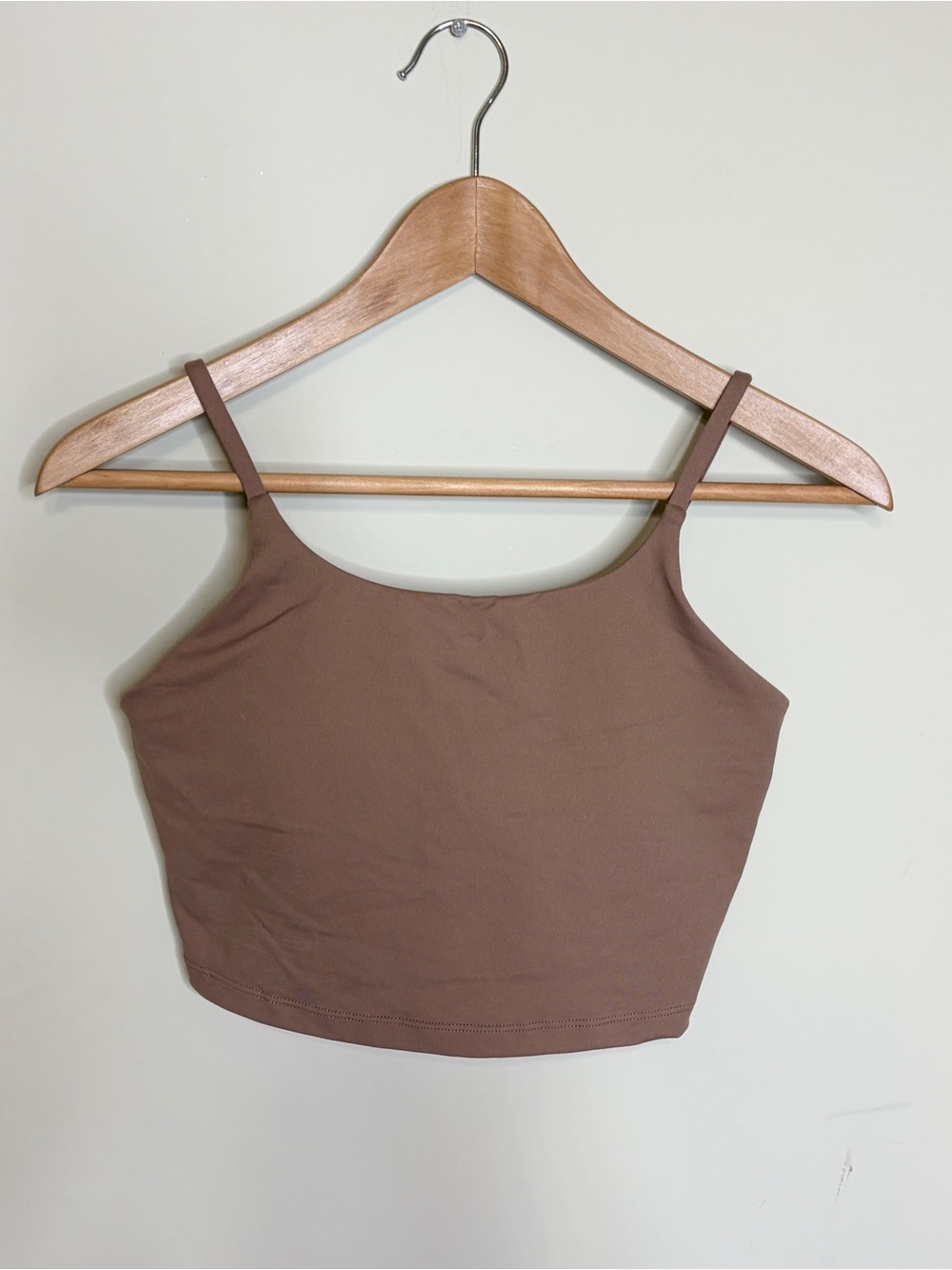 Women’s Mocha Brown Tank Crop Top Sports Bra Size Large